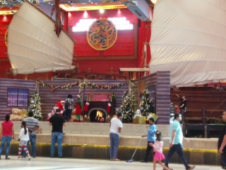 Santa's living room aboard a Chinese ship