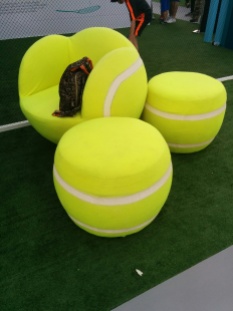 tennis ball chairs/stools