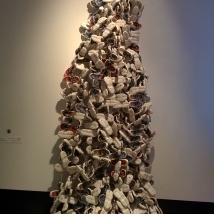 A mountain of sneakers and flipflops