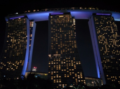 Marina Bay Sands hotel at night