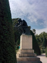 Rodin's "The Thinker" in the park