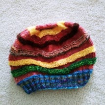 Hat with hand-spun silk and wool